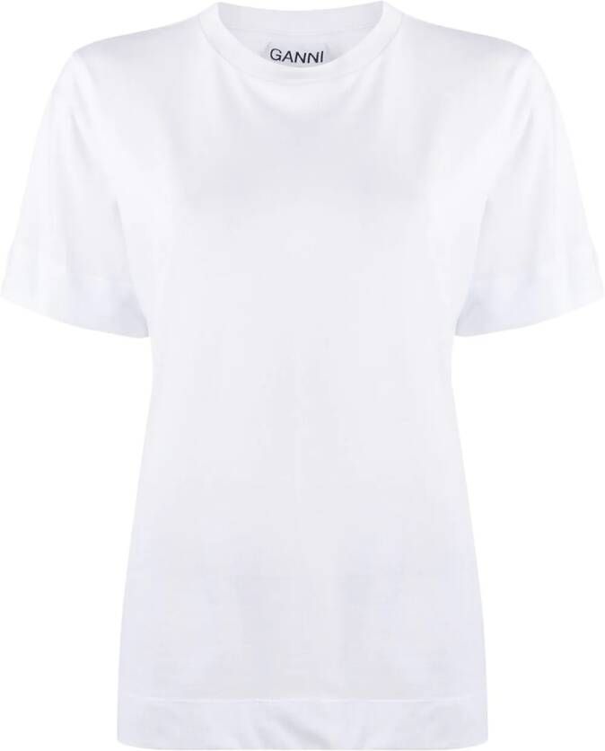GANNI T-shirt met ronde hals Wit
