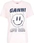 GANNI T-shirt met print Roze - Thumbnail 1