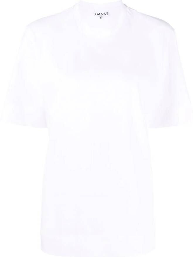 GANNI T-shirt van biologisch katoen Wit