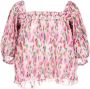 GANNI Top met bloemenprint Roze - Thumbnail 1