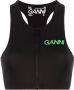 GANNI Top met logoprint Zwart - Thumbnail 1