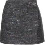 GANNI Tweed mini-rok Grijs - Thumbnail 1