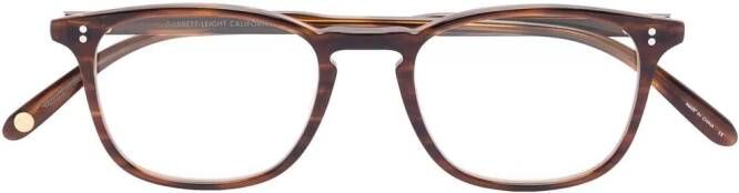 Garrett Leight Bril met marmer montuur Bruin