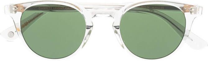Garrett Leight Cle t zonnebril met rond montuur Beige