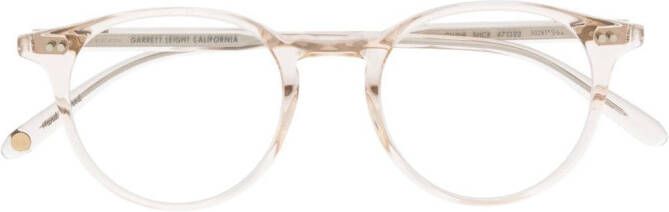 Garrett Leight Clune bril met rond montuur Roze