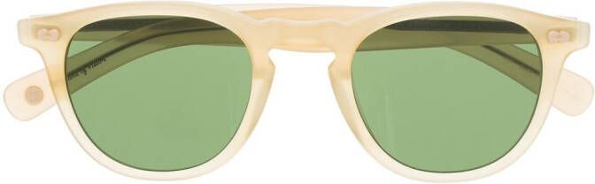 Garrett Leight Hampton zonnebril met getinte glazen Beige