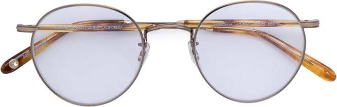 Garrett Leight ronde bril Metallic