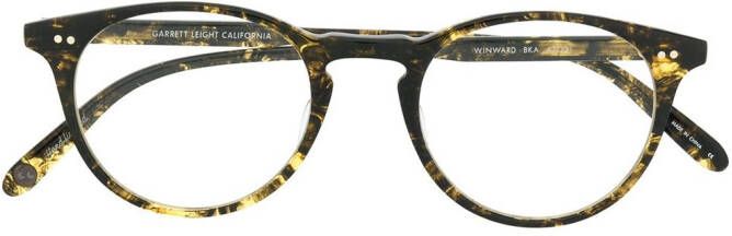Garrett Leight Winward bril met rond montuur Zwart