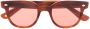 Garrett Leight Zonnebril met rond montuur Bruin - Thumbnail 1