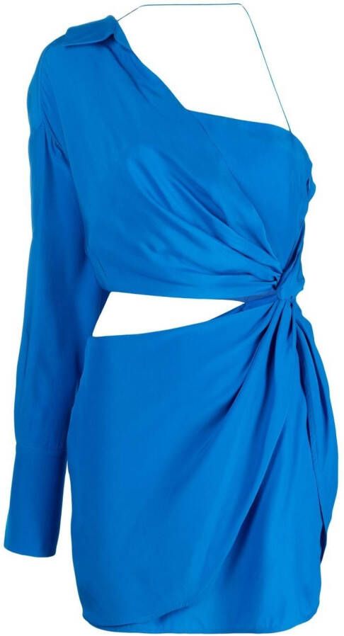 GAUGE81 Asymmetrische mini-jurk Blauw