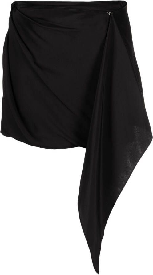 GAUGE81 Mini-rok met gedrapeerd detail Zwart