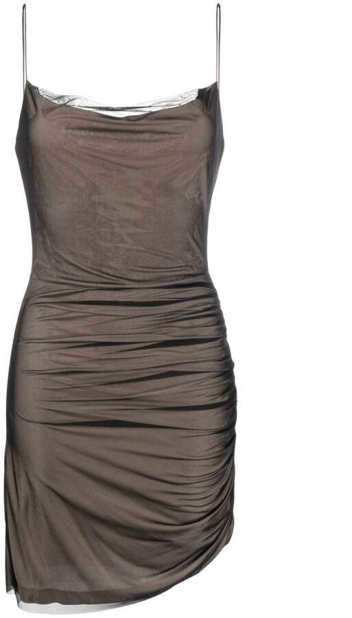 GAUGE81 Mini-jurk met gesmockt detail Zwart