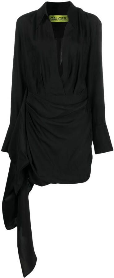 GAUGE81 Gravia zijden mini-jurk Zwart