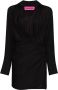 GAUGE81 Mini-jurk met V-hals Zwart - Thumbnail 1