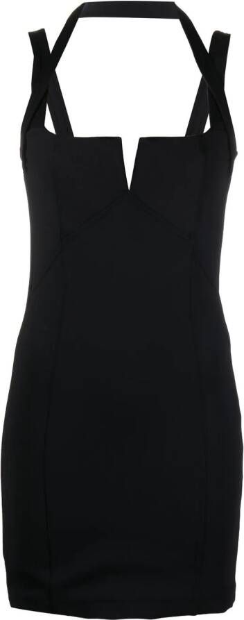 GAUGE81 Mini-jurk met vierkante hals Zwart