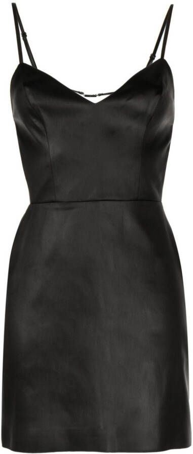 GAUGE81 Mini-jurk van imitatieleer Zwart