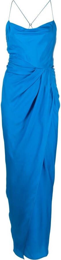 GAUGE81 Gedrapeerde maxi-jurk Blauw