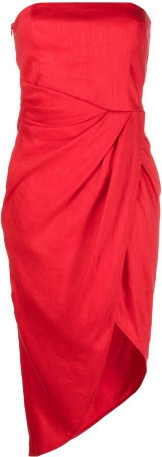 GAUGE81 Strapless jurk Rood