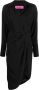 GAUGE81 T-shirtjurk met gesmockte voorkant Zwart - Thumbnail 1