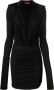 GAUGE81 Mini-jurk met col Zwart - Thumbnail 1