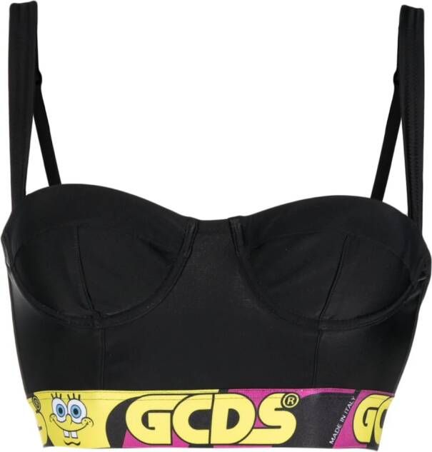 GCDS Cropped top Zwart