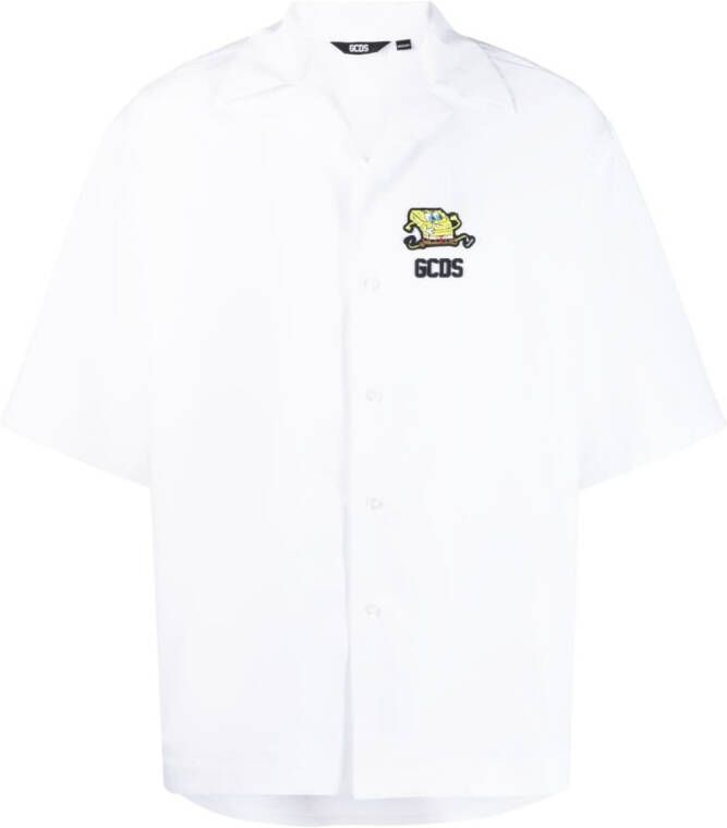 Gcds Overhemd met logo-reliëf Wit