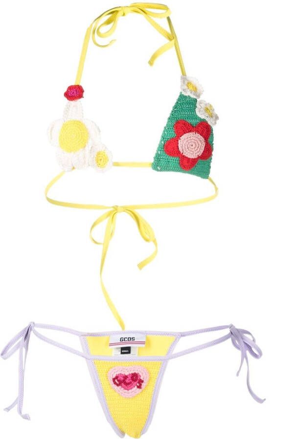 GCDS Gehaakte bikini Geel