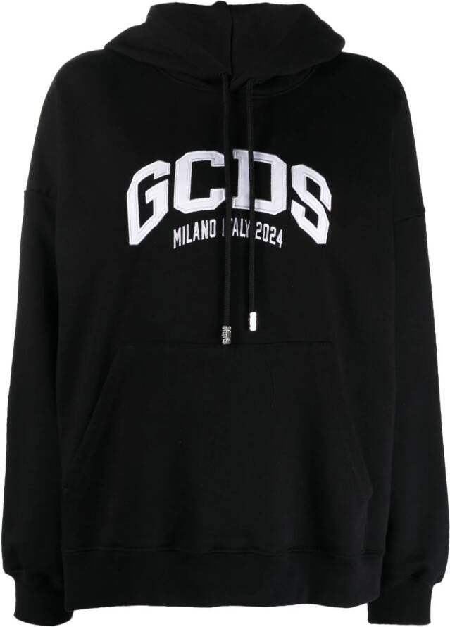 Gcds Hoodie met logo Zwart