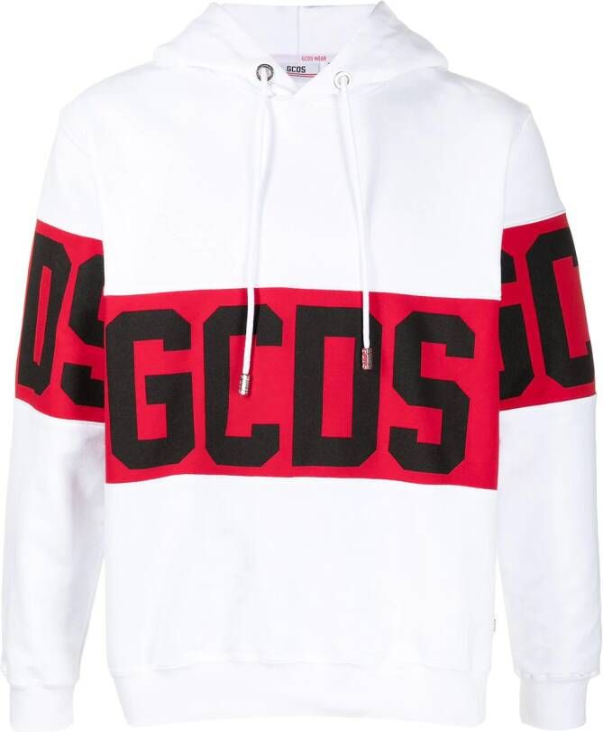 GCDS Hoodie met logoprint Wit