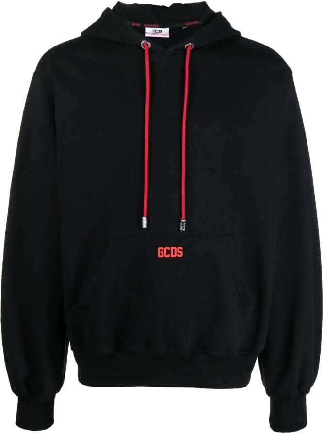 GCDS Hoodie met logoprint Zwart