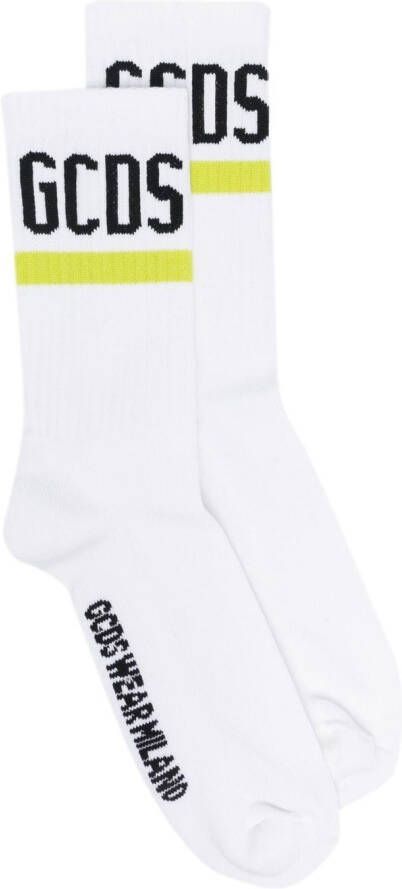 GCDS Intarsia sokken Wit