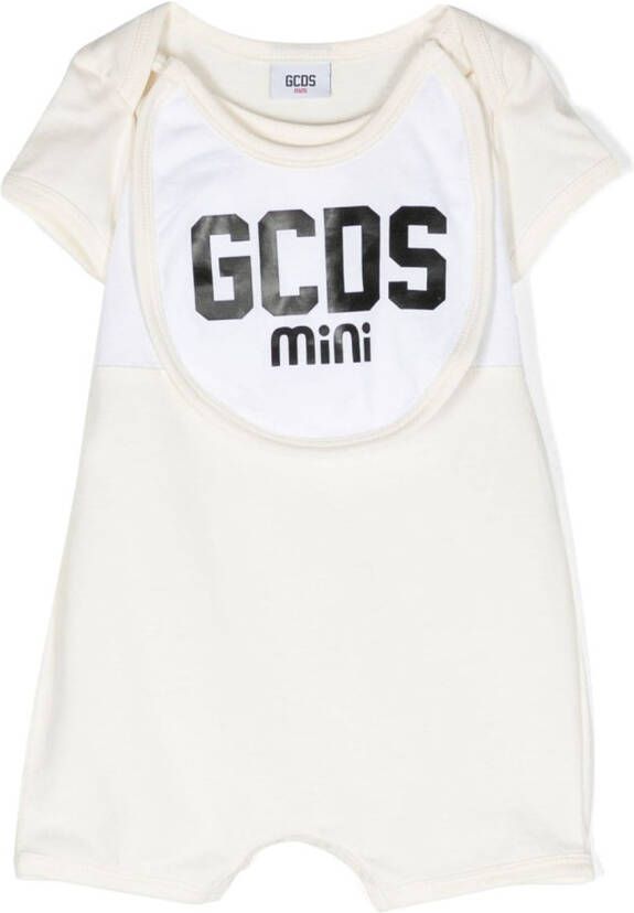 Gcds Kids Babypakje met logoprint Beige