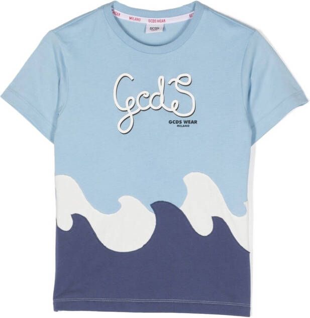 Gcds Kids T-shirt met print Blauw