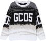 Gcds Kids Intarsia sweater Wit - Thumbnail 1