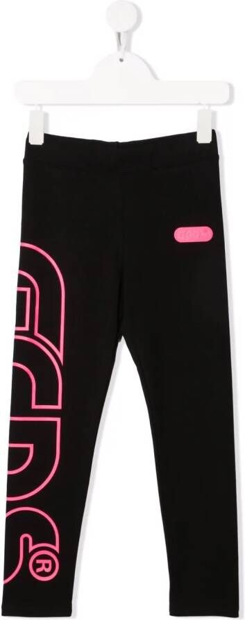 Gcds Kids Legging met logoprint Zwart