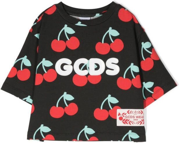 Gcds Kids T-shirt met logopatch Zwart
