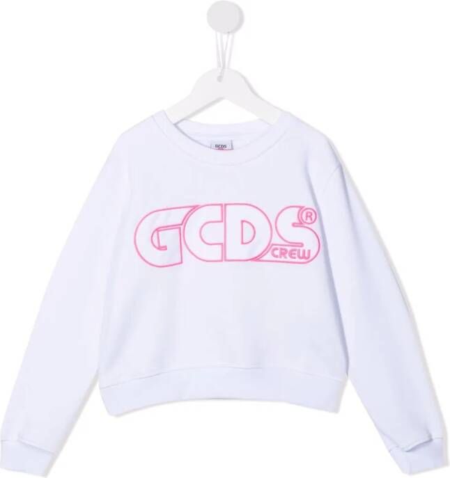 Gcds Kids Sweater met logoprint Wit