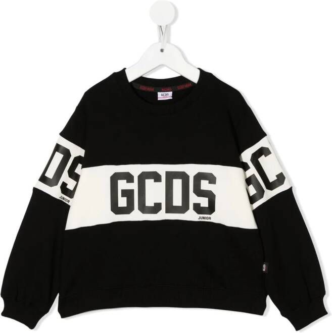 Gcds Kids Sweater met logoprint Zwart