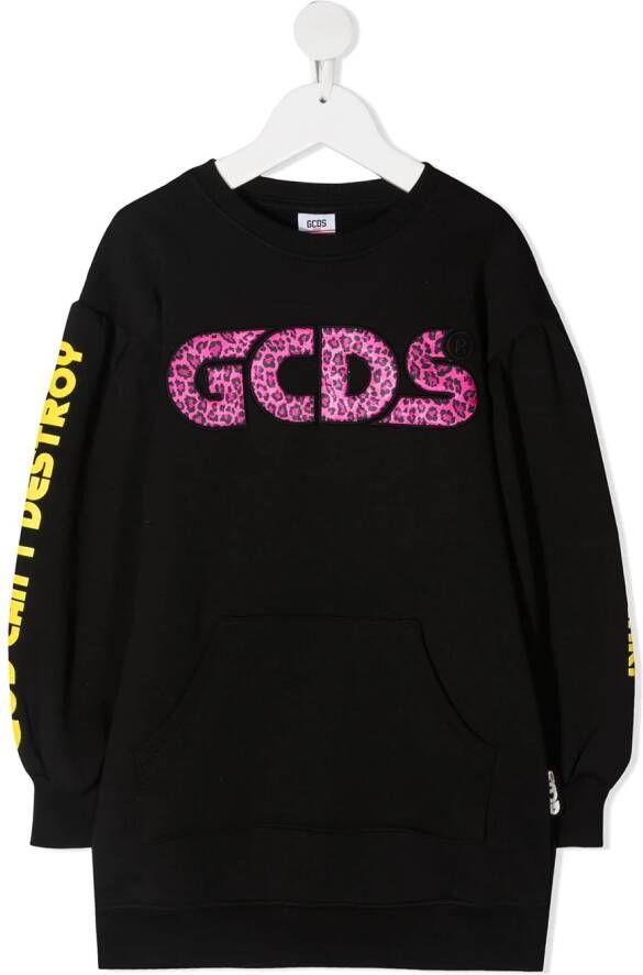 Gcds Kids Sweater met patch Zwart