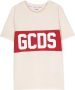 Gcds Kids T-shirt met logoprint Beige - Thumbnail 1