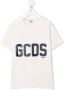 Gcds Kids T-shirt met logoprint Beige - Thumbnail 1