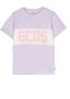 Gcds Kids T-shirt met logoprint Paars - Thumbnail 1