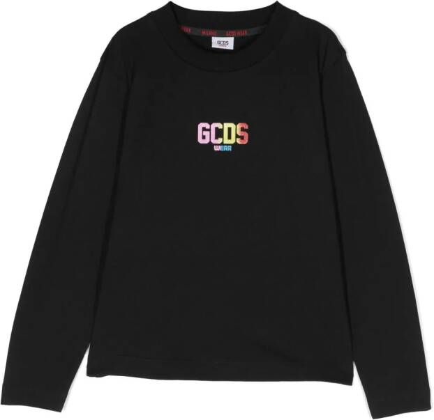 Gcds Kids T-shirt met logoprint Zwart