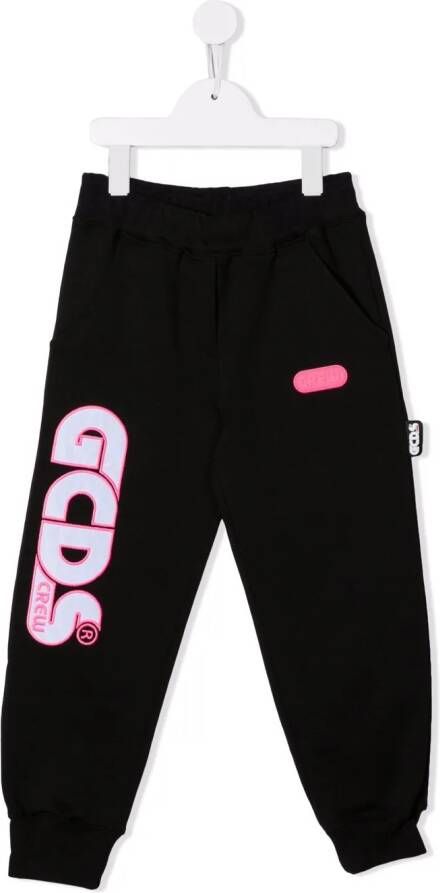 Gcds Kids Trainingsbroek met geborduurd logo Zwart