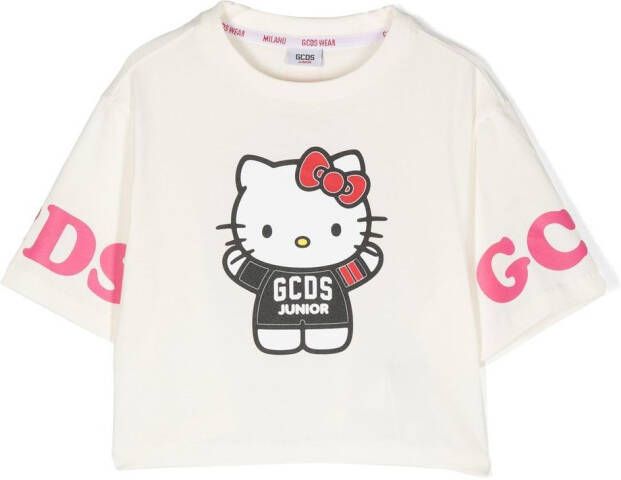 Gcds Kids x Hello Kitty T-shirt met print Wit