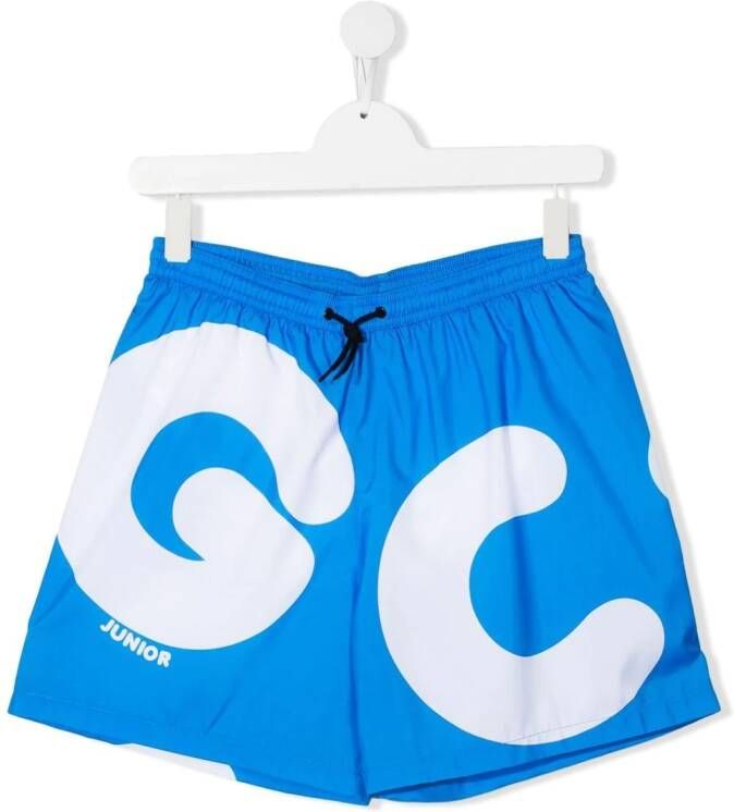 Gcds Kids Zwembroek met logoprint Blauw