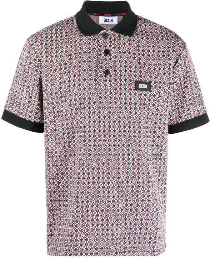 GCDS Poloshirt met logopatch Rood