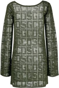 Gcds Mini-jurk met monogram Groen