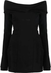 Gcds Off-shoulder mini-jurk Zwart