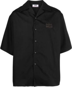 Gcds Overhemd met geborduurd logo Zwart